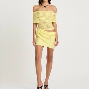 BENNI off the shoulder polka dot mini dress NWT